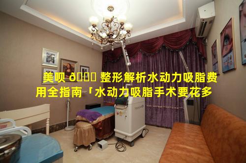 美呗 🐟 整形解析水动力吸脂费用全指南「水动力吸脂手术要花多少钱」